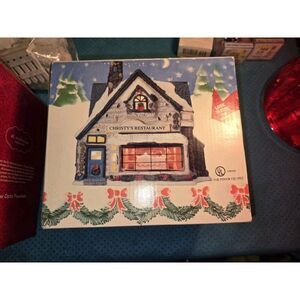 Holiday Style Lighted Hand Painted Home Christy Restaurant Christmas Village